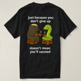 Funny cartoon animal snake meme quote unisex t shirt