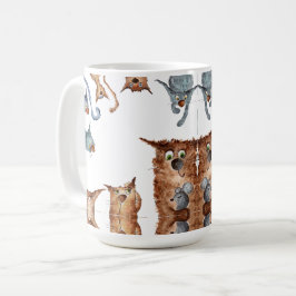Funny cartoon cats kaffemugg