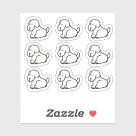 Funny Cartoon Dog Custom-Cut Vinyl Stickers Klistermärken