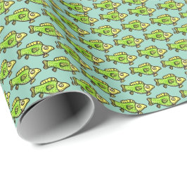 Funny Cartoon Green Fish Drawing Presentpapper