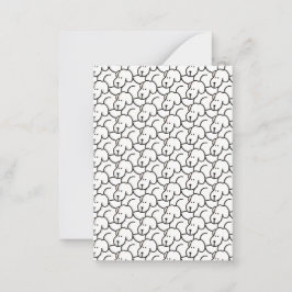 Funny Cartoon Sitting Dogs Anteckningskort