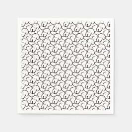 Funny Cartoon Sitting Dogs Pappersservett