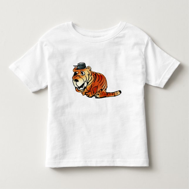 Funny Cartoon Tiger Infant Shirt - Unique Animal B T Shirt (Framsida)