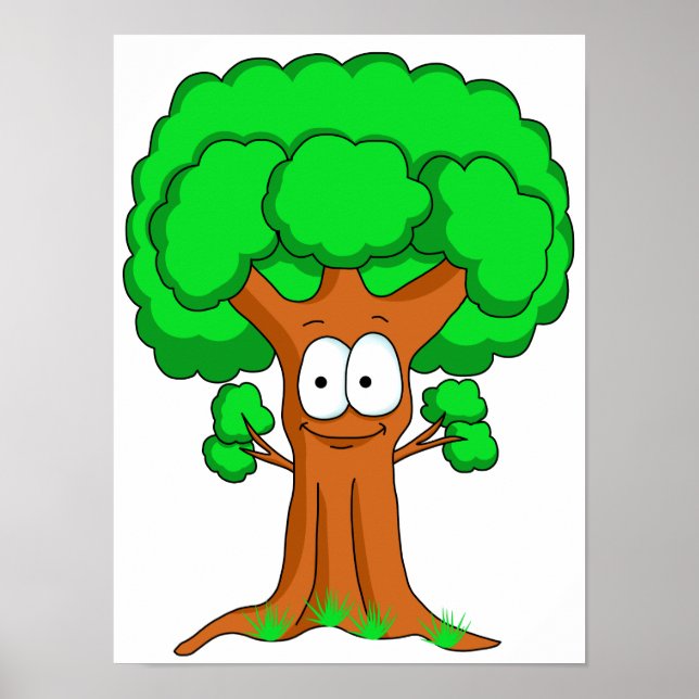 Funny Cartoon Tree Poster (Framsidan)