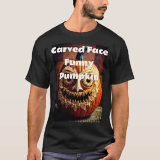 Funny Carved Pumpkin Ansikte Halloween kläder T-sh T Shirt