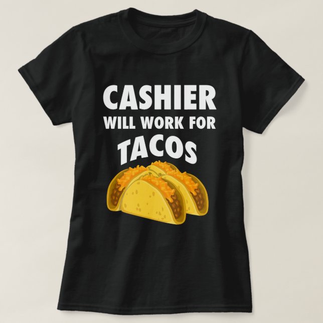 Funny Cashier Gift Tee Shirt (Design framsida)