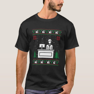 Funny Cashier Santa Hat Ugly jul Sweater Swe T Shirt