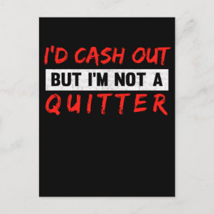 Funny Casino Gambling Älskare Spelare Vykort