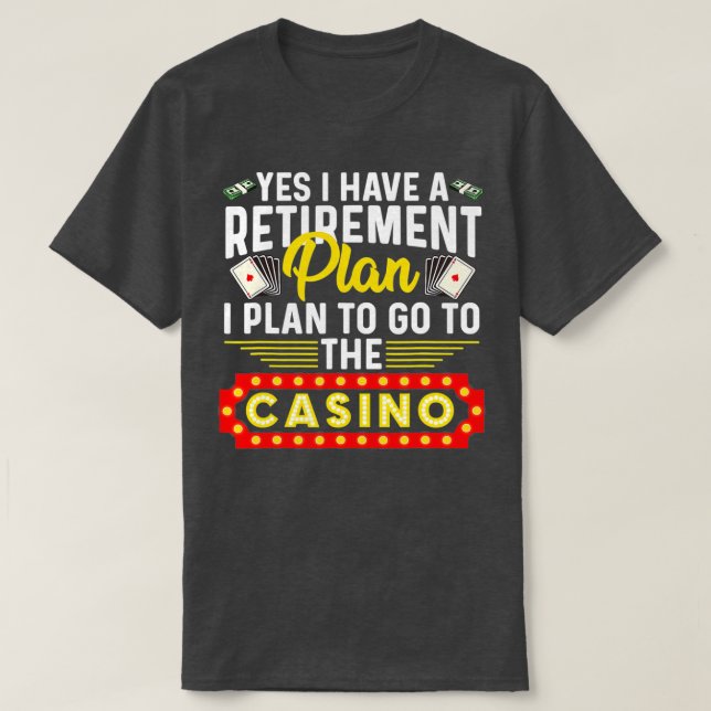 Funny Casino Gift För manar Women Coola Retiree Re T Shirt (Design framsida)