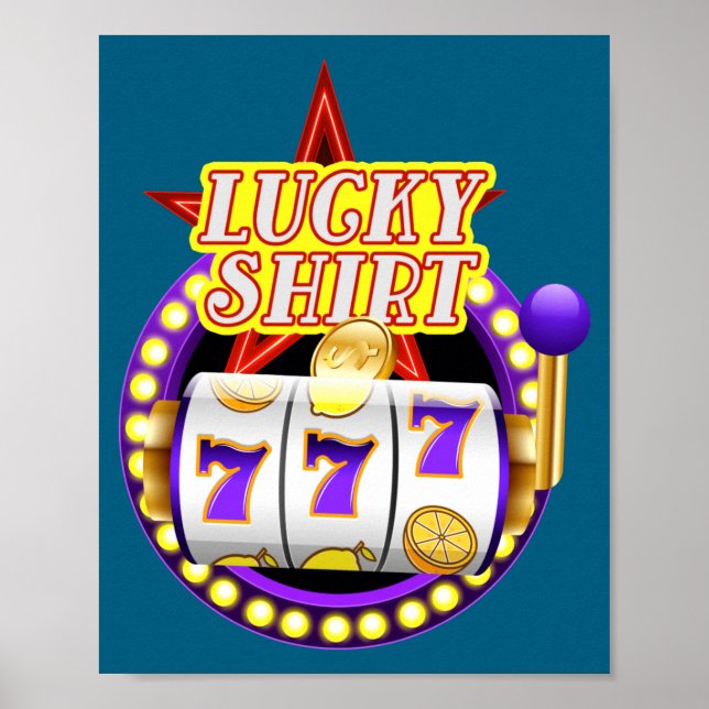 Funny Casino Slot Machine Jackt Lucky  Poster (Framsidan)