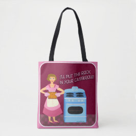 Funny Casserole Sarcastic Kitsch Roligt Housefru Tygkasse
