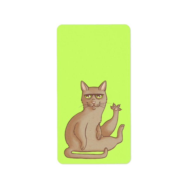 Funny Cat Adressetikett (Framsidan)
