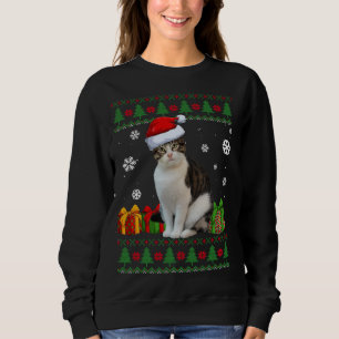 Funny Cat-älskare Cute Cat Santa Hat Ugly God jul T Shirt