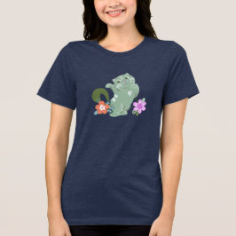 Funny Cat and Flowers T Shirt