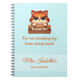Funny Cat - Anpassadet för privata bärbara datorer Anteckningsbok