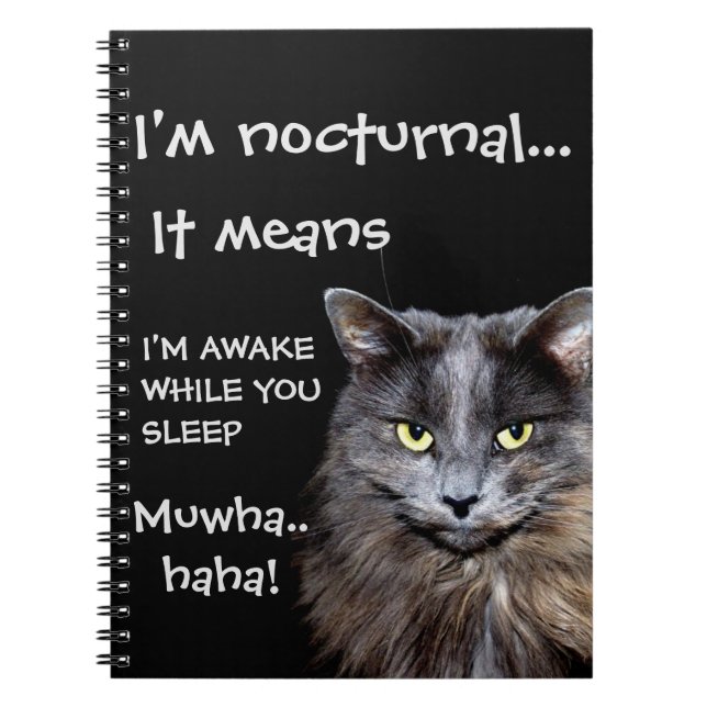 Funny Cat är NocTurn al Evil Laugh Anteckningsbok (Framsidan)
