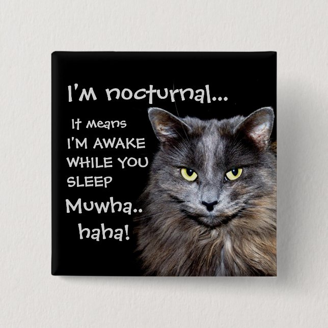Funny Cat är NocTurn al Evil Laugh Knapp (Framsida)