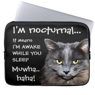 Funny Cat är NocTurn al Evil Laugh Laptop Fodral