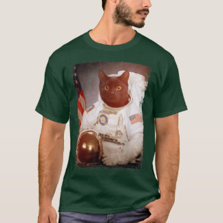 Funny Cat Astronaut Måne Space Uppdrag Animal Astr T Shirt