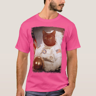 Funny Cat Astronaut Måne Space Uppdrag Animal Astr T Shirt