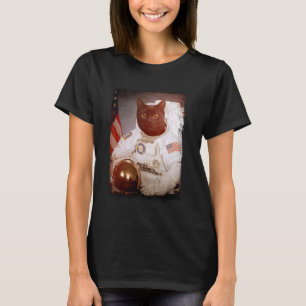 Funny Cat Astronaut Måne Space Uppdrag Animal Astr T Shirt
