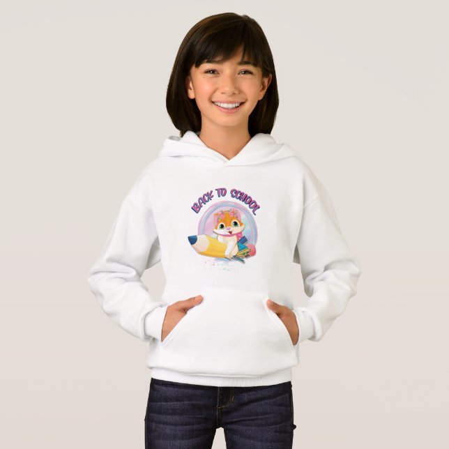 Funny Cat Back to school T Shirt (Hel framsida)