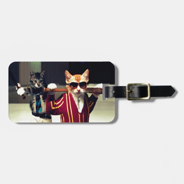 Funny cat bagagebricka (Horisontell Framsida)