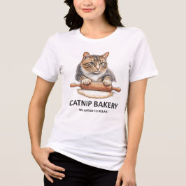 Funny Cat Baker T-Shirt 😺 “Catnip Bakery” | Cute