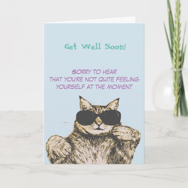 Funny Cat Bild kommer bra Kort (Framsida)