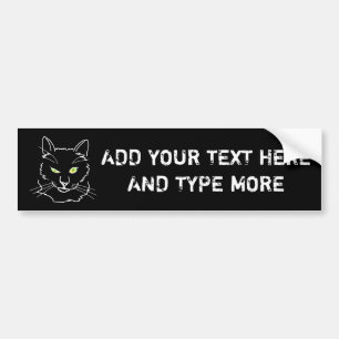 Funny Cat Black Bildekal