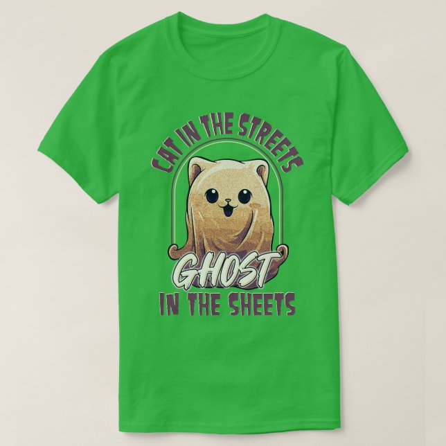Funny Cat Boop Pun Ghost Graphic Manar Kids Women  T Shirt (Design framsida)