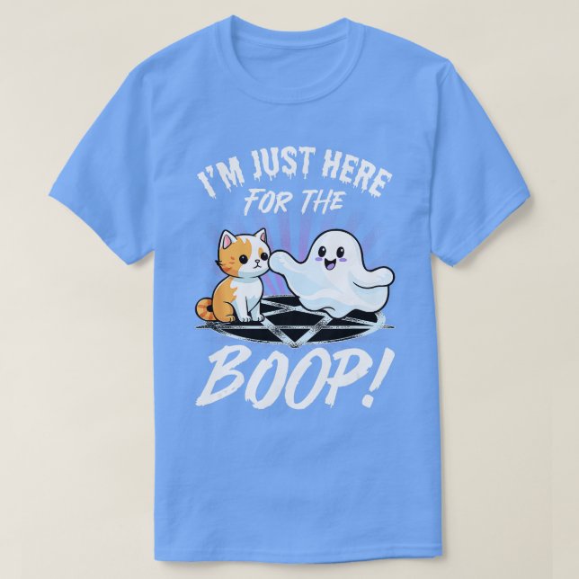 Funny Cat Boop Pun Ghost Manar Kids Women Hallowee T Shirt (Design framsida)