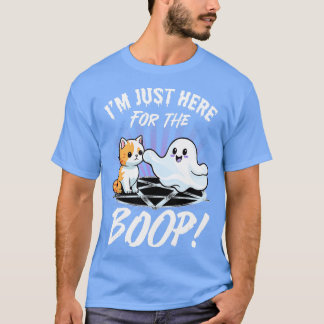 Funny Cat Boop Pun Ghost Manar Kids Women Hallowee T Shirt
