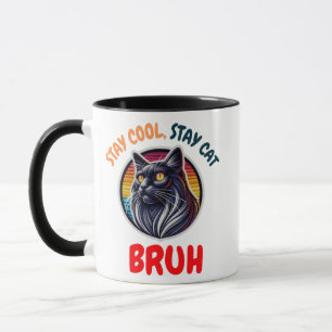 Funny Cat Bruh Coola Cat Vibes Bruh Mugg