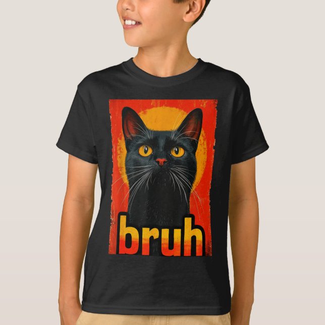 Funny Cat Bruh For Teens Boys Girls Men Women Meme T Shirt (Framsida)