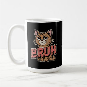Funny Cat Bruh Meme Graphic Humor Cat Lover Gift Kaffemugg