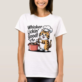 Funny Cat Chef Tee Cooking Humor Graphic T-Shirt