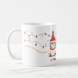 Funny Cat Christmas Lights Mug Kaffemugg