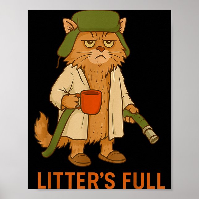 Funny Cat Christmas, Litter’s Full Cat  Poster (Framsidan)