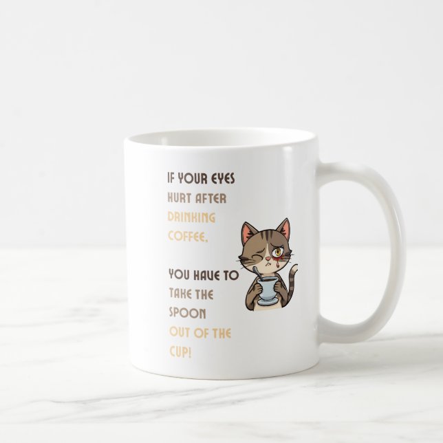 Funny Cat Coffee Mug Kaffemugg (Höger)