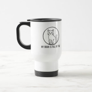 Funny Cat Coffee Mug - My Brain Is Full Of Tabs  Resemugg
