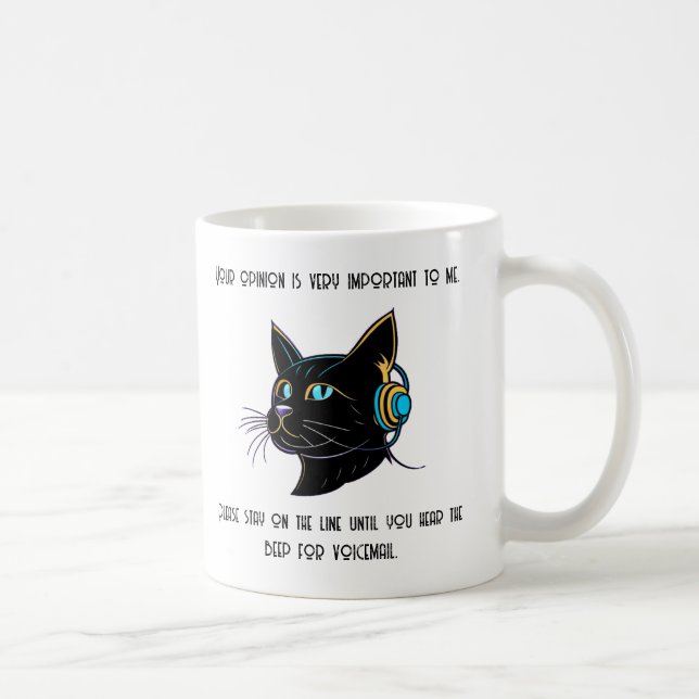 Funny Cat Coffee Mugg Sarcastic Office Gift Idea (Höger)