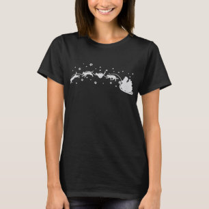 Funny Cat Costume Funny Kitten Santa Santa T Shirt