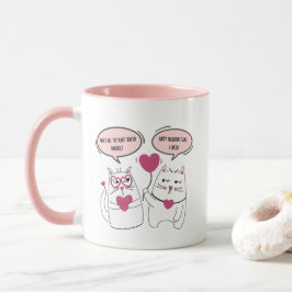 Funny Cat Couple Sarcastic Valentines day Mugg