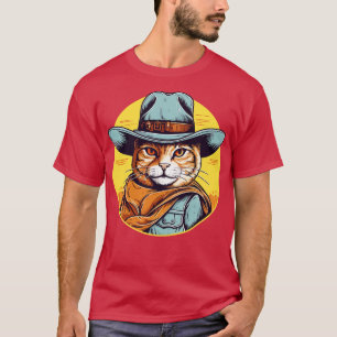 Funny Cat Cowboy Cowgirl Meow Howdy Meowdy 13 T Shirt
