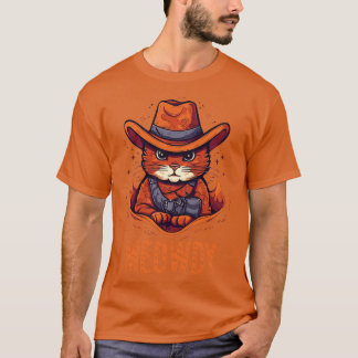 Funny Cat Cowboy Cowgirl Meow Howdy Meowdy 18 T Shirt