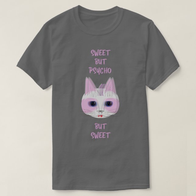 Funny Cat Crazy Cat Kitten Kattunge T Shirt (Design framsida)