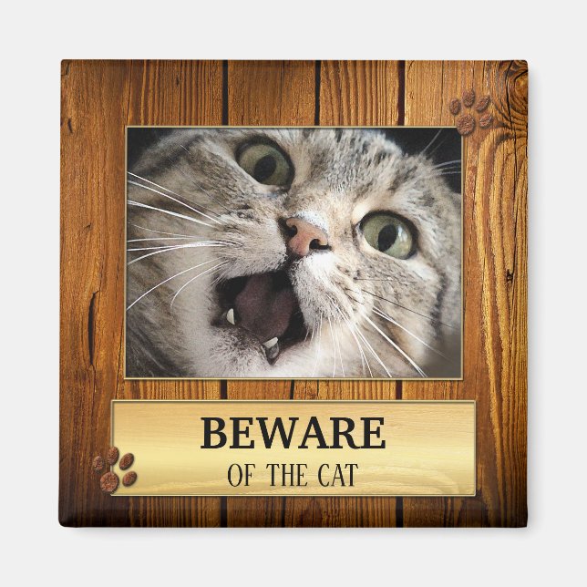 Funny Cat Cute Photo Magnet (Framsidan)