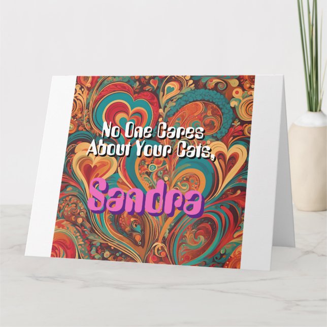 Funny Cat Dam Anpassa Funkyn Anpassa Kort (Framsida)