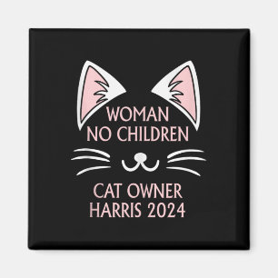 Funny Cat Dam Kamala Harris 24 Cat Lover Hallowee Magnet